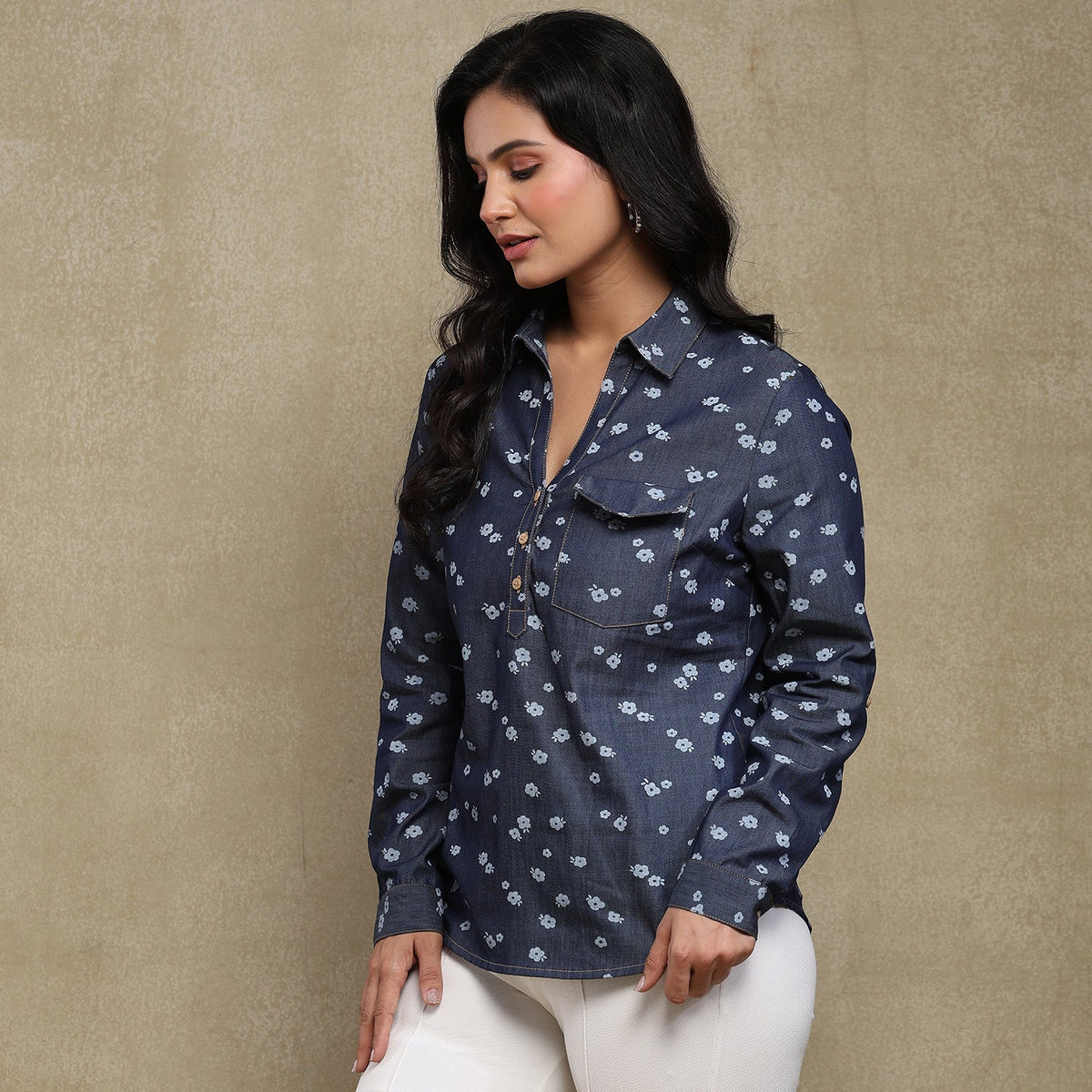 Tarang Top in Denim