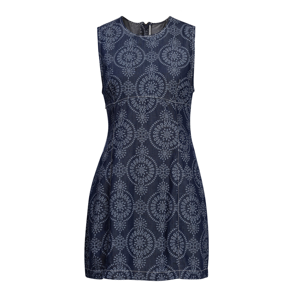 Aromasia Mandala Denim Dress - Handcrafted Garment