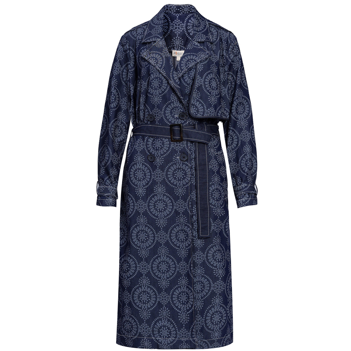 Aromasia Mandala Trench Coat - Handcrafted Garment
