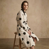 Dot Noir Trench Coat