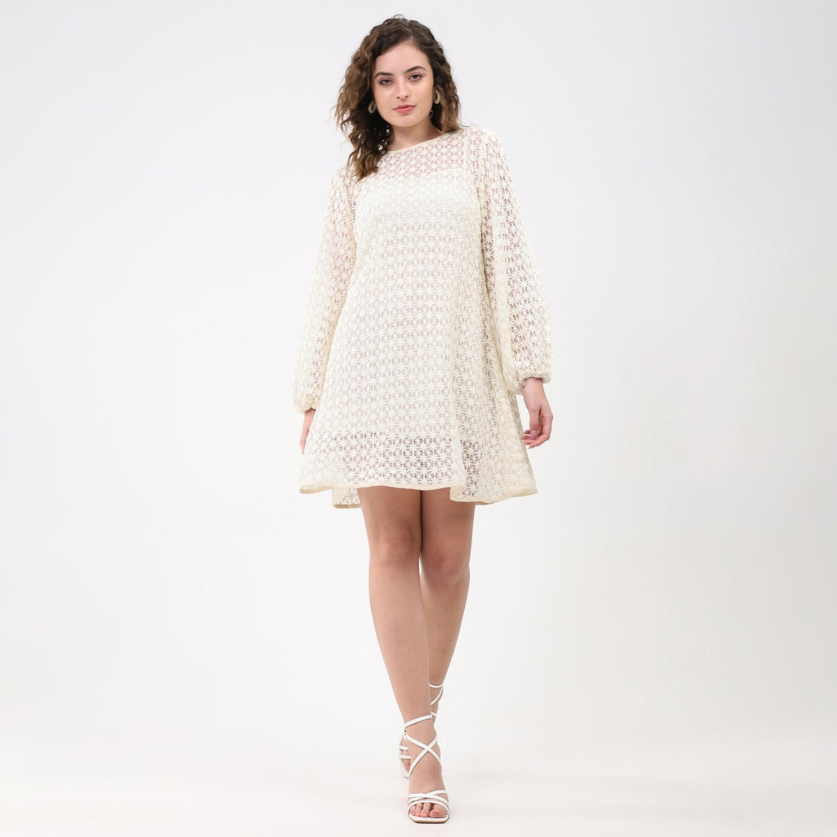 Aromasia Aurora Lace Short Dress - Handcrafted variable