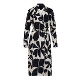 Aromasia Ink & Ivory Trench Coat - Handcrafted Garment