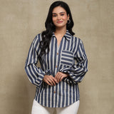 Aromasia Denim Stripe Shirt (Tana Shirt) - Handcrafted Garment