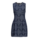 Aromasia Mandala Denim Dress - Handcrafted Garment