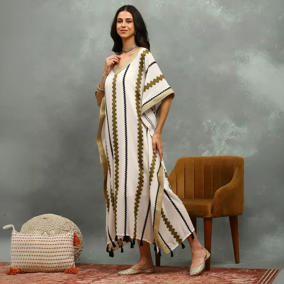 Aromasia The Desert Loom Kaftan - Handcrafted Garment