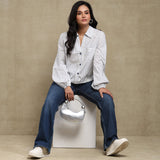 Cotton Lein Stripe Shirt