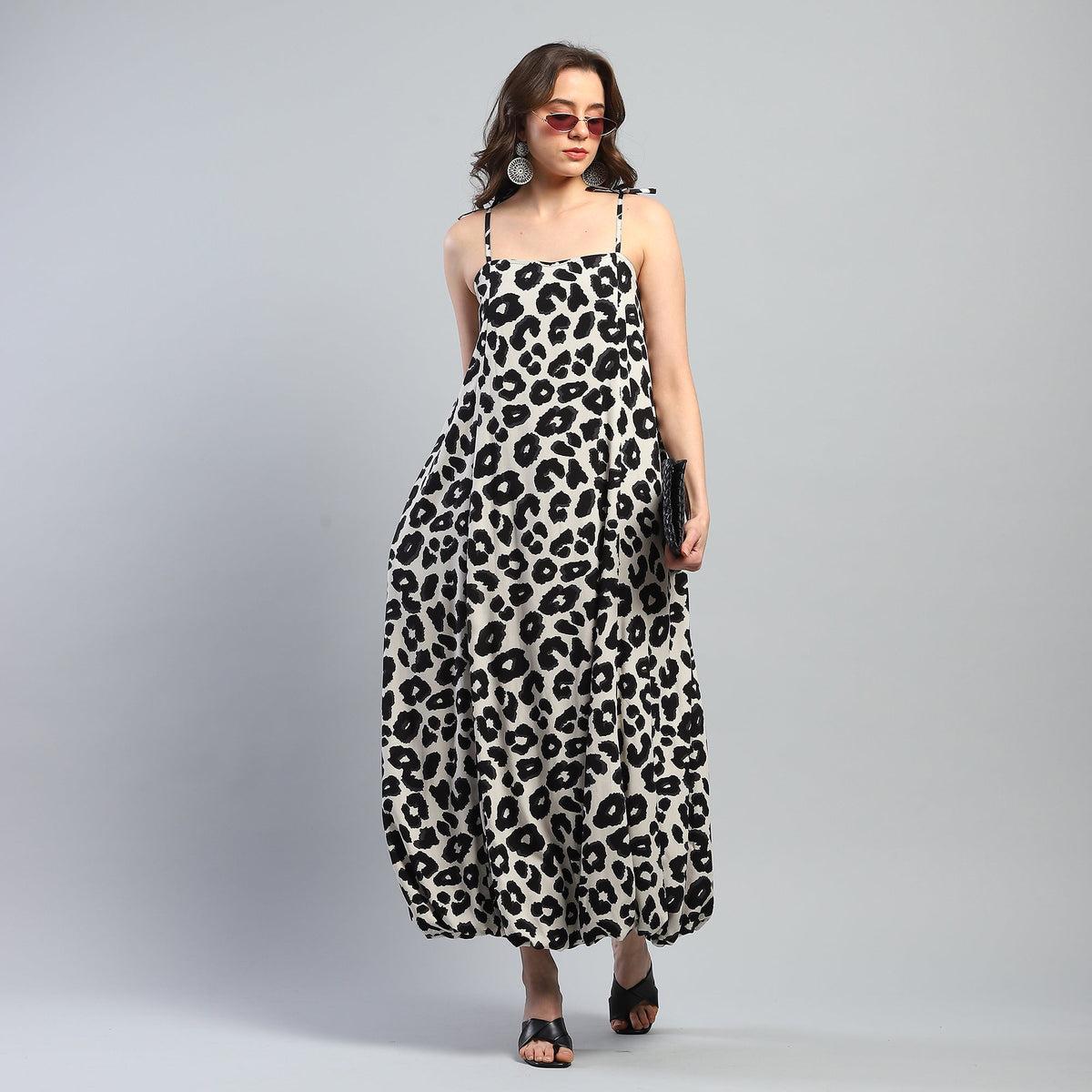 Aromasia Luna Leopard Bubble Dress - Handcrafted Garment