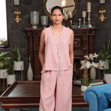 Chhaya Sleeveless Top & Reva Wide Leg Pants Set
