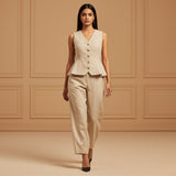 Aromasia Cotton Slub Vest - Handcrafted Garment