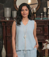 Chhaya Sleeveless Top & Reva Wide Leg Pants Set