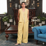 Chhaya Sleeveless Top & Reva Wide Leg Pants Set