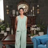 Chhaya Sleeveless Top & Reva Wide Leg Pants Set