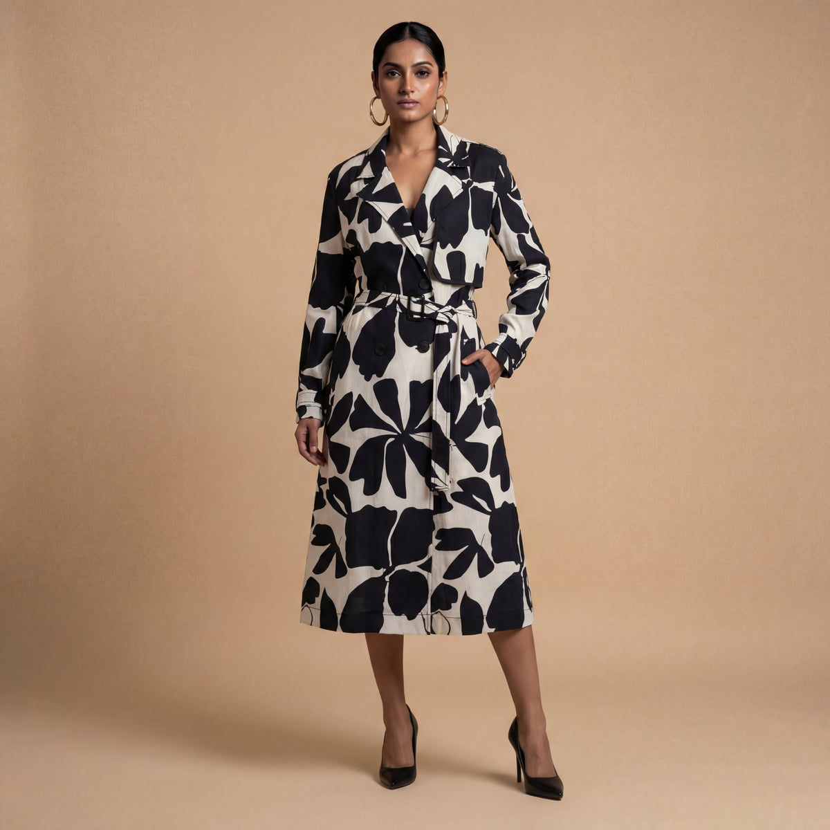 Ink & Ivory Trench Coat
