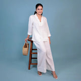 Aromasia Mehak Top and Reva Pant Set - Handcrafted Garment
