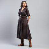 Yara Check Midi Dress